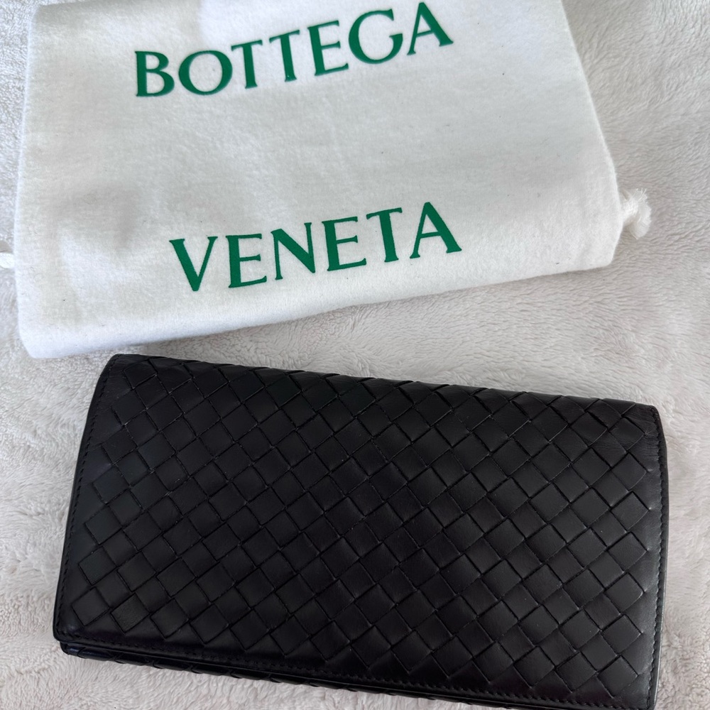 Bottega Veneta Brown Intrecciato Leather Wallet